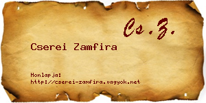 Cserei Zamfira névjegykártya